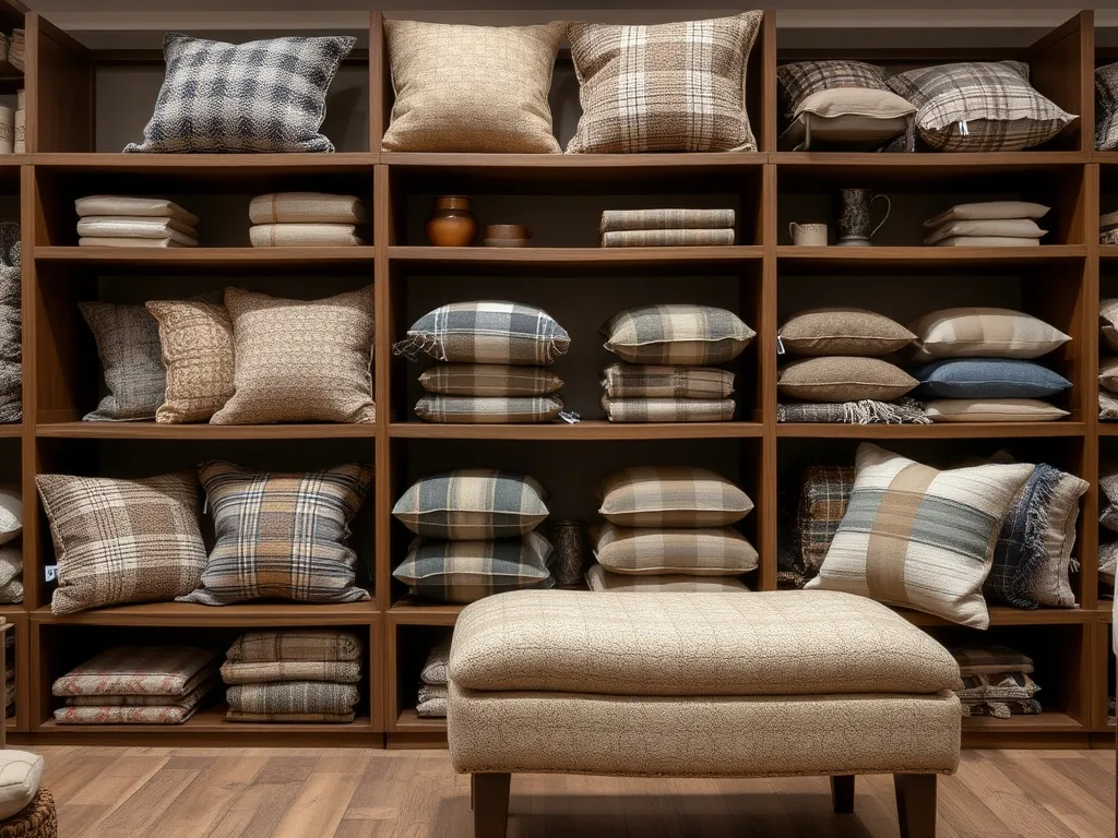 Armchair corner Armchair with cushion and throw