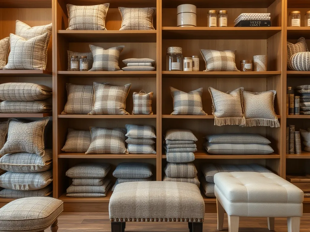 Neutral interior Neutral interior with textured textiles