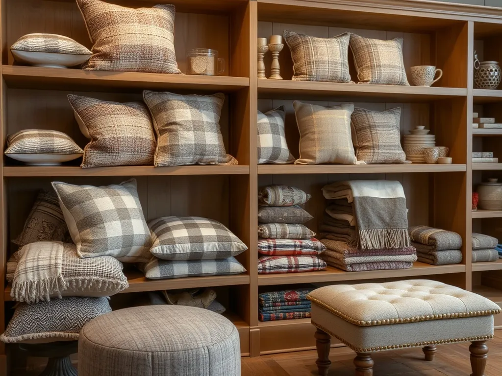 Fireplace area Fireplace area with wool accessories