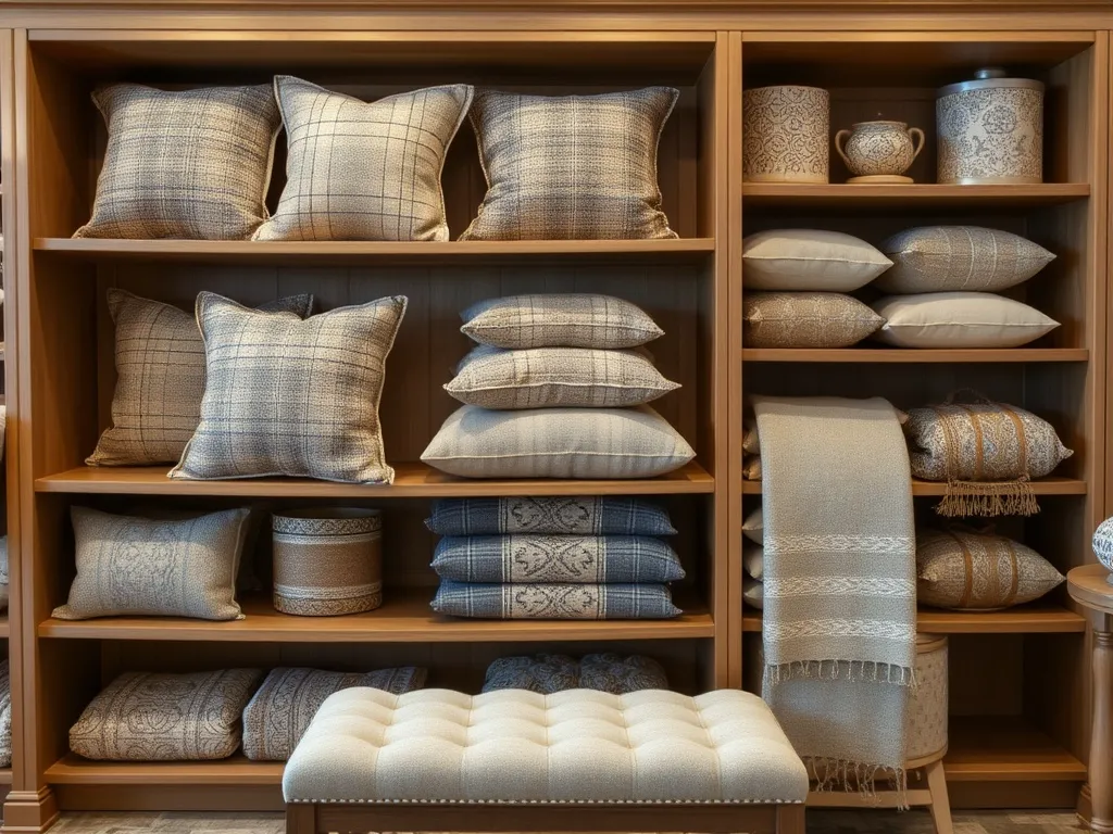 Refined sitting area with subtle tweed