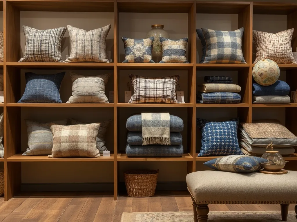 Seasonal textile collection in warm tones